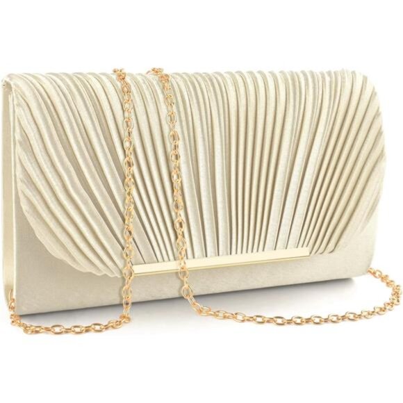 Clutch Purses Evening Handbags Formal Apricot - Picture 1 of 7